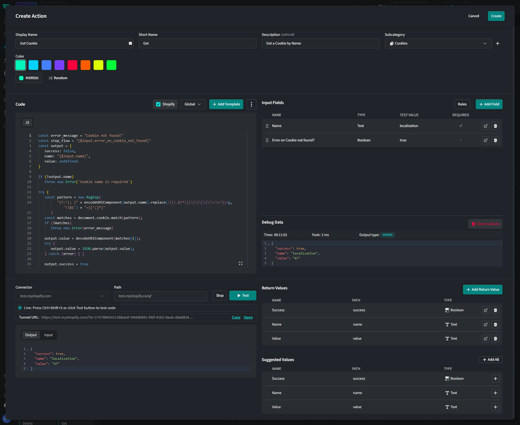 Save & Deploy Custom Action